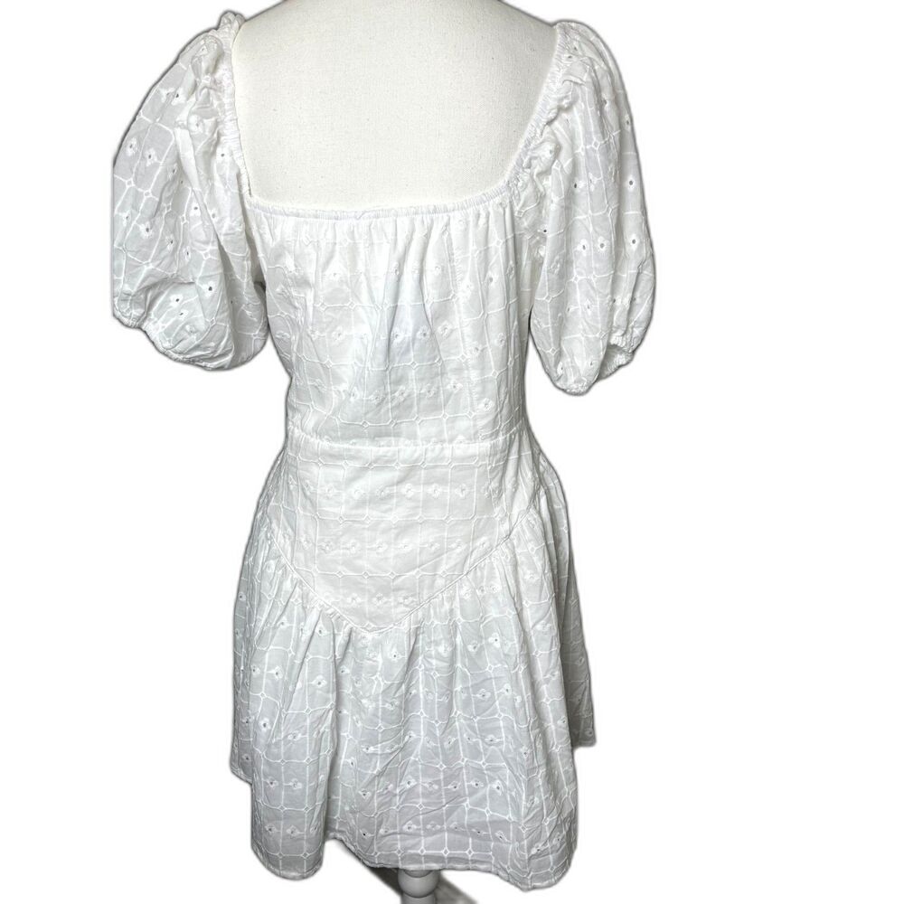 Altar'd State White Drop Waist Sweetheart Mini Dress 100% Cotton NWOT Size XL - Picture 3 of 5